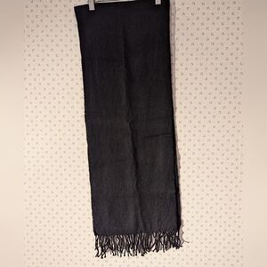 🖤 Valentini Scarf Black 100% Wool Soft Mens Made in Italy classy quiet luxury